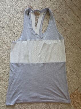 Lululemon Pedal to the Medal Singlet Silver Fox Angel Wing Racerback Tank